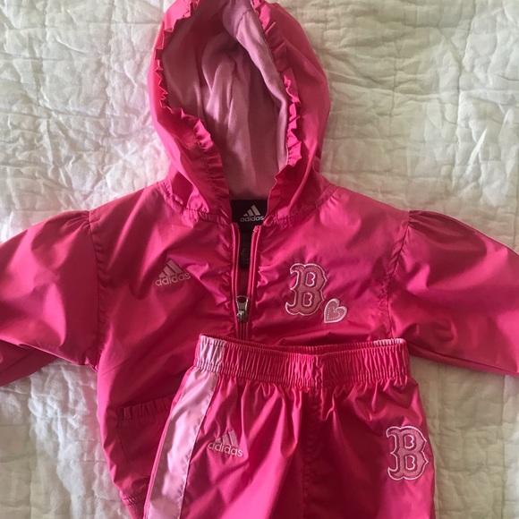 Baby Girl Adidas Pink Red Sox Jacket and Pants